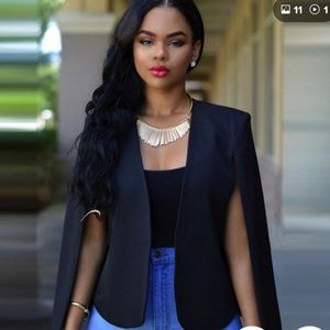Fashion women blazer cape.